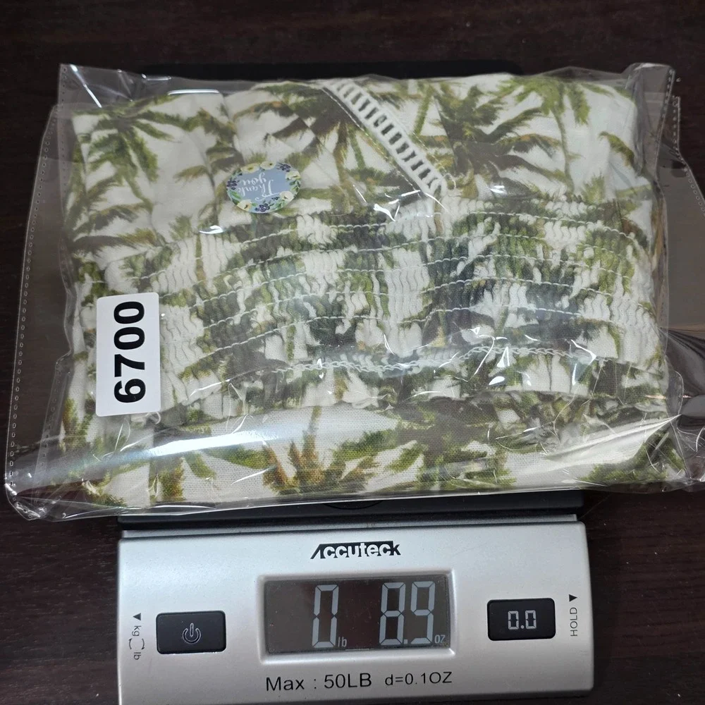 Briggs Tropical Shorts Linen Pull On Womens 2XL Palm Tree Beachy Summer Tassels‎